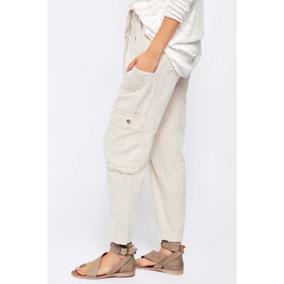 Free People Feelin Good Utility Pull-On Pants XS in Natural - Picture 4 of 11